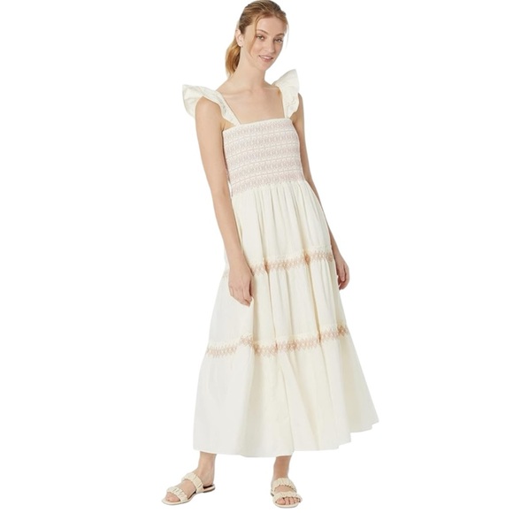 Madewll Lucie Smocked Tiered Ruffle Maxi Dress (4X) - Picture 12 of 12